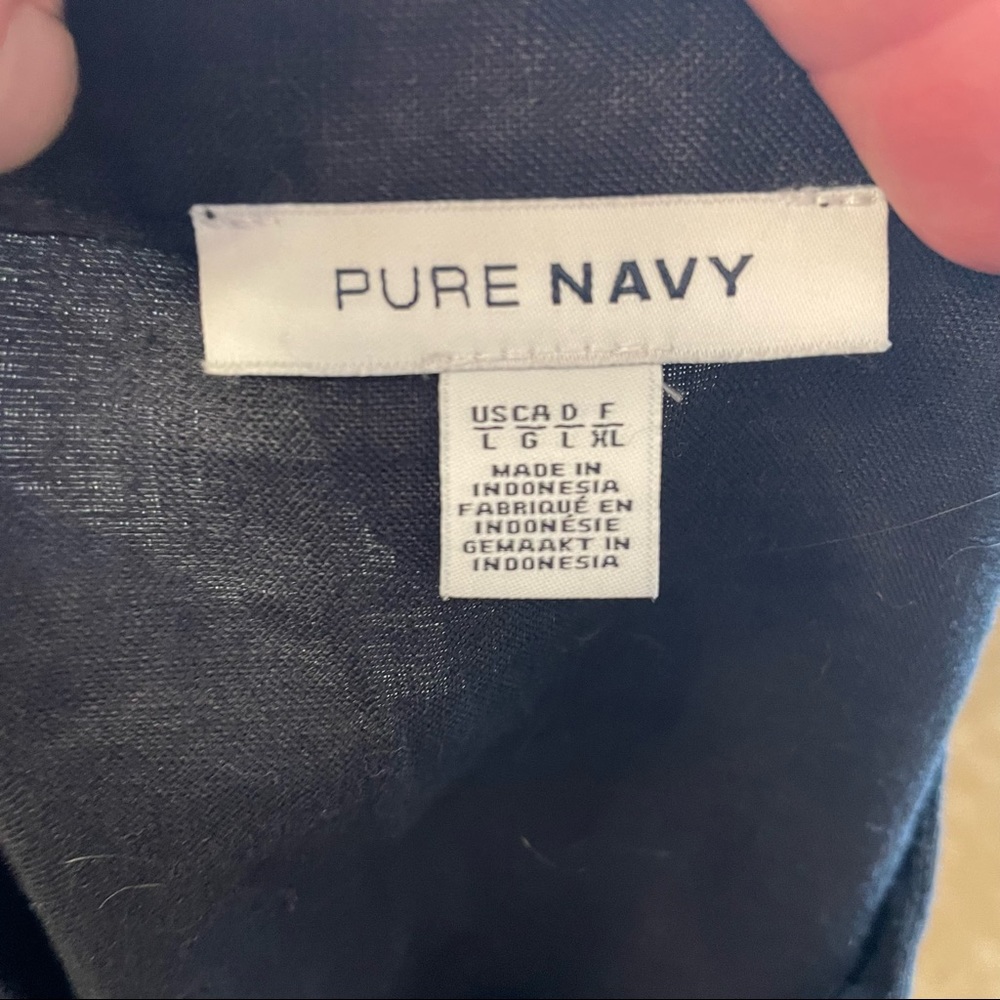 PURE NAVY Elegant Black Linen Dress - Picture 6 of 9